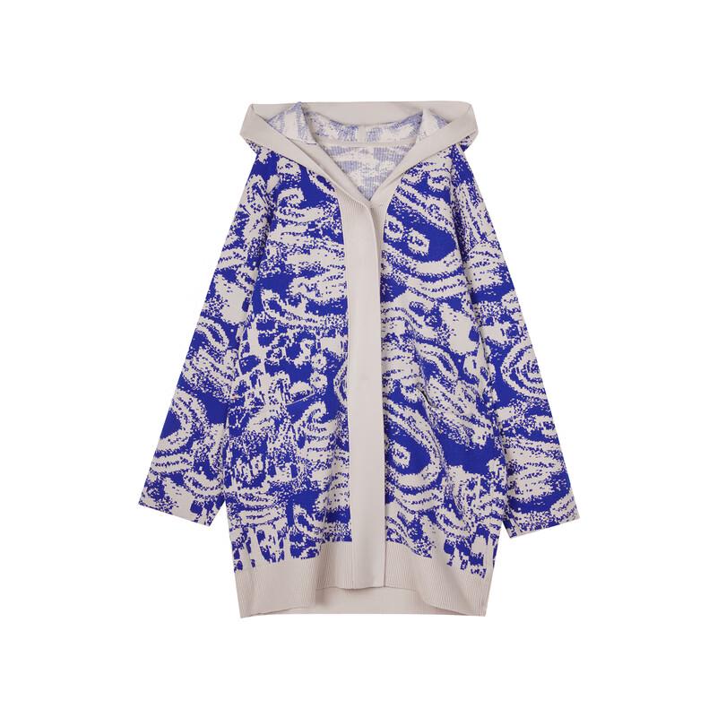 LESS Cloud Dragon Hooded Knit Cardigan