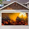 391. Halloween Garage Door Banner Background Cloth Banner Halloween Party Decoration