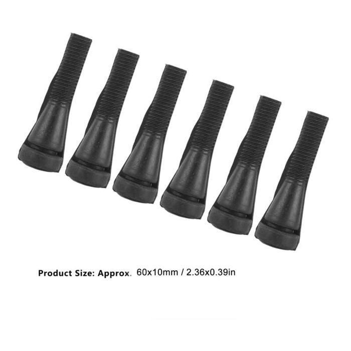 100 doigts en caoutchouc pour plumeuse volaille - 60 x 10 mm, compatibles poulet, canard, oie (noir)