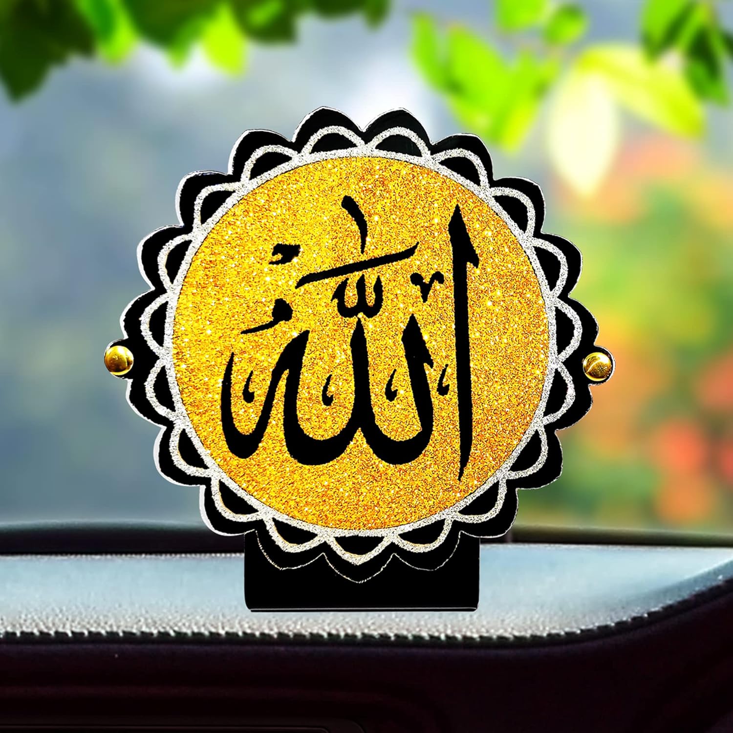 

GiftzLane сверкающий Аллах мусульманская приборная панель автомобиля идол блестящая декоративная духовная статуя ремесла религиозный подарок предмет домашнего декора