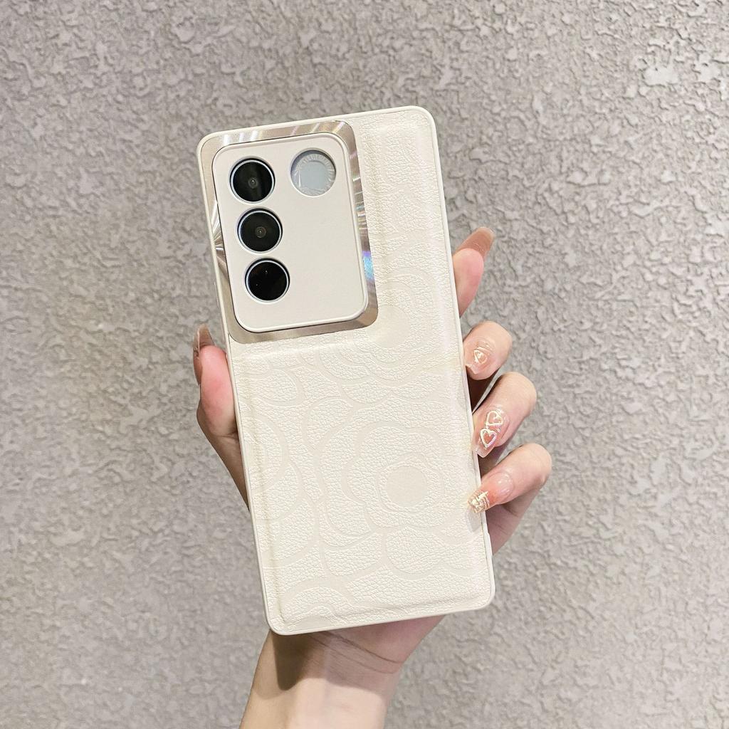 Geeignet für VivoX200 Handyhülle Kamelie Vollpaket S20PRO Leder Geprägt X100spro Fallschutzhülle