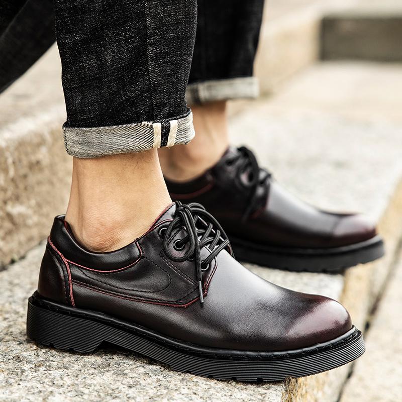 New Fahion Mens Luxury Casual Genuine Leather High-quality Leisure Tooling Shoes Comfortable Inside Handmade Trend Fashion Shoes