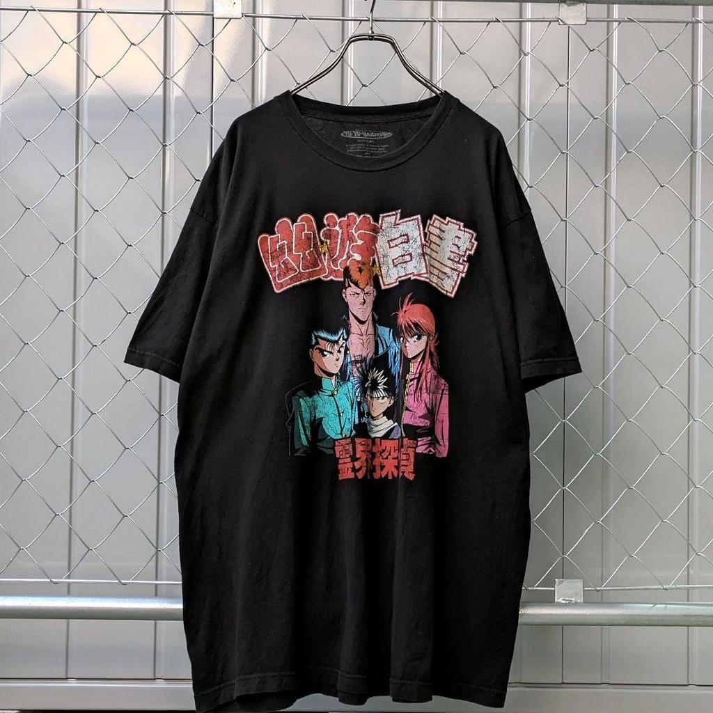 [USED] Excellent Fit! 90s Vintage Yu Yu Hakusho Anime T-shirt by Yoshihiro Togashi, Black, Size 2XL