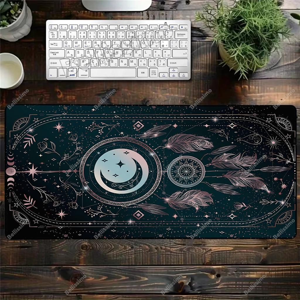 Art Moon Tarot Card Mouse Pad HD Black PC Gamer Constellation XXL Kawaii Accessories Big Carpet Home Office Setup Desk Mousepads