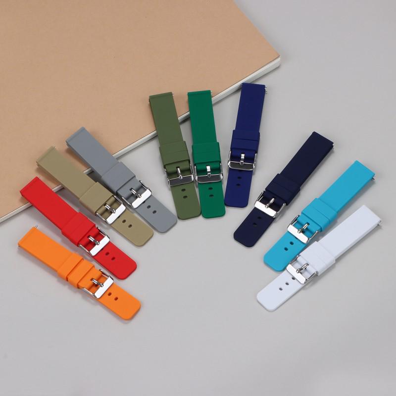 Snabbkopplingsbart Silikonarmband för Samsung & Huawei GT Smartklockor (16-24 mm) Tillgänglig nu