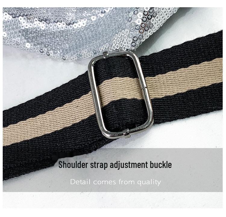 Large Capacity Sequin Travel Bag: Fashionable Letter Sports Yoga Shoulder Handbag