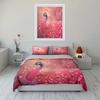 Pink Elegant Peacock Artwork Set Soft Comfortable Duvet Cover Bedding Set Included 1*Duvet Cover & 2*Pillowcases gift