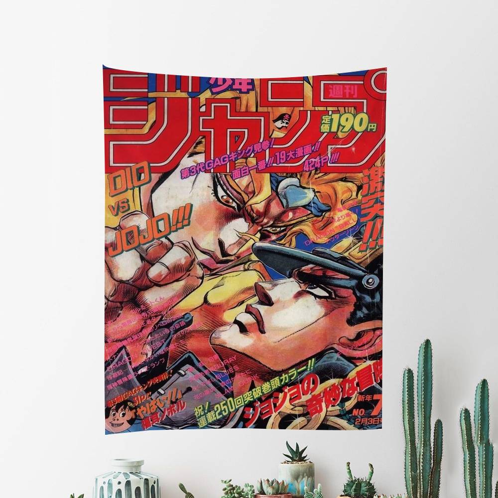 JoJos Bizarre Adventure Retro Anime Cartoon Tapestry Art Science Fiction Room Home Decor Wall Hanging Sheets