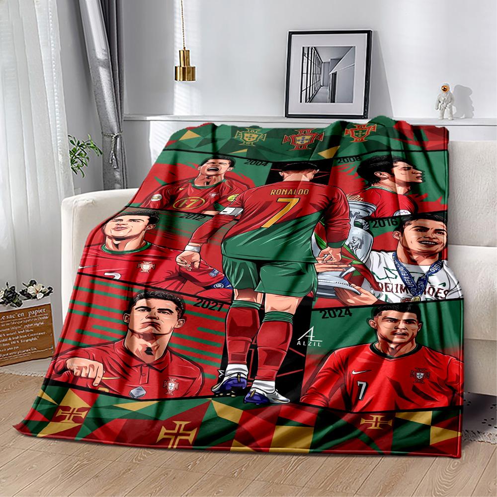 Cristiano Ronaldo 63 Blanket Comfortable Perfect for Office Bed Livingroom Four Seasons Universal Warmthful Decor Gift for Travel Home Birthdays
