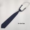 Navy Blue Solid Color Tie for Men and Women - JK Sailor Suit Style
