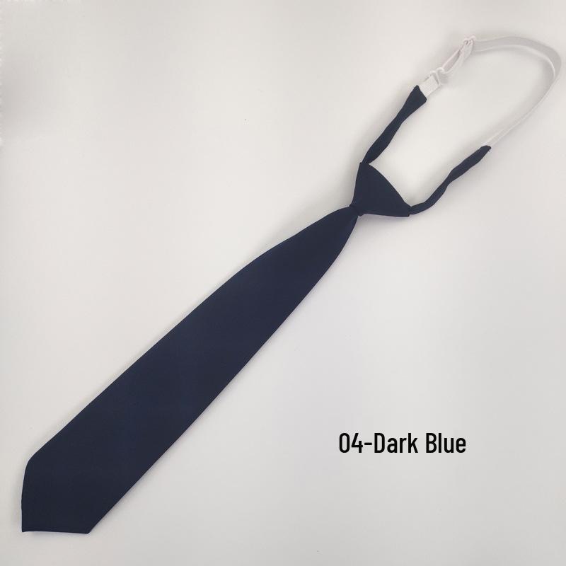 Navy Blue Solid Color Tie for Men and Women - JK Sailor Suit Style