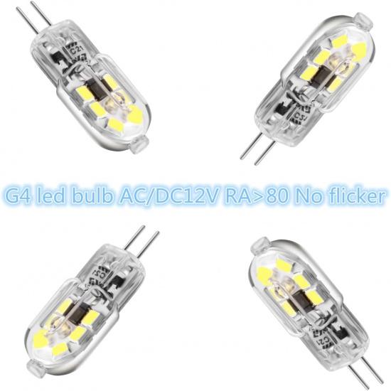 G4 LED Bulb 12V G4 Bi Pin Bulb 2W Equivalent to Halogen lamp 20W, 6000K White Light, Non-dimmable, Suitable for Landscape Bulbs 10-Pack