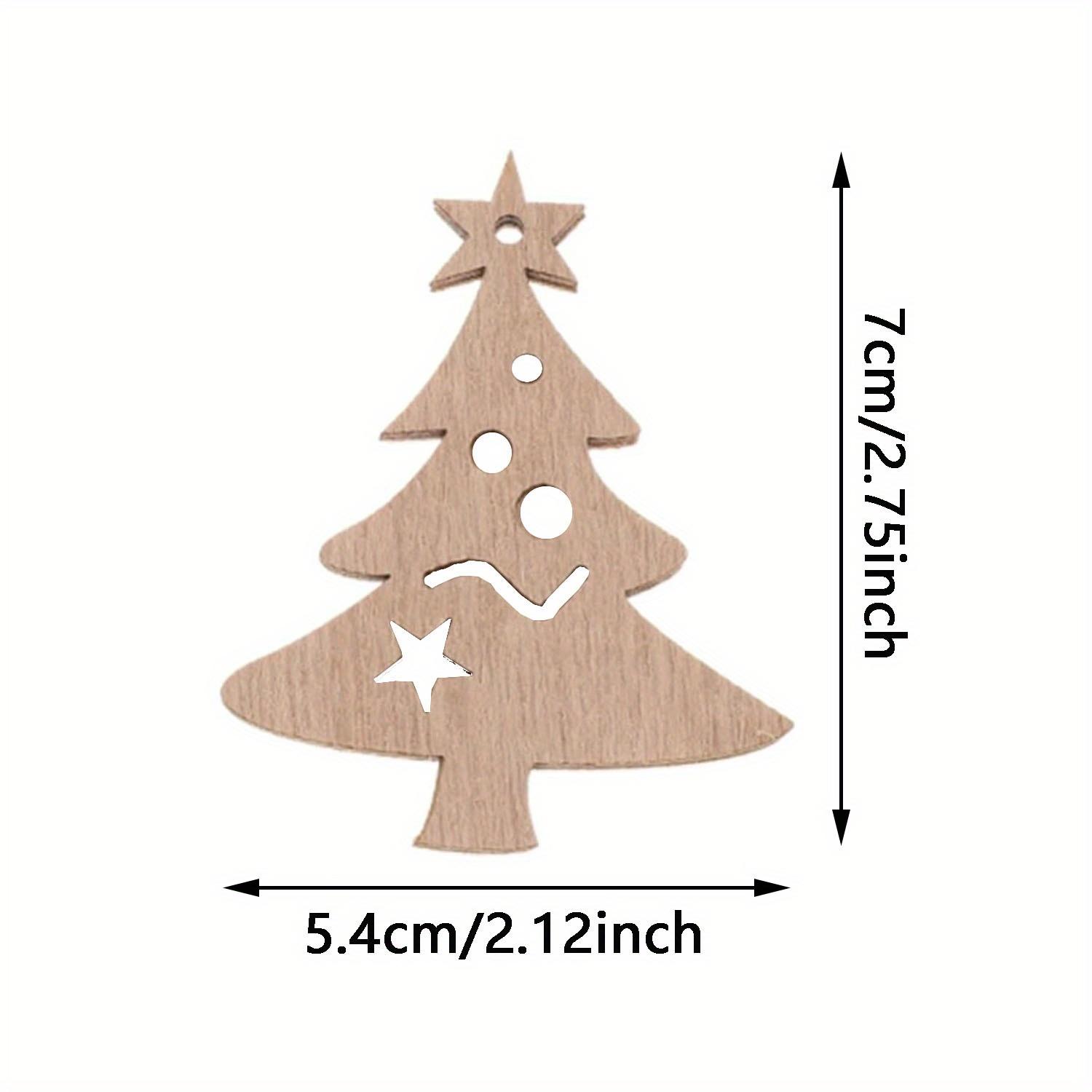 

Paintable Blank Wooden christmas tree Festival Ornaments Xmas Tree Hanging Wood Slices for DIY Art Crafts Christmas Decoration