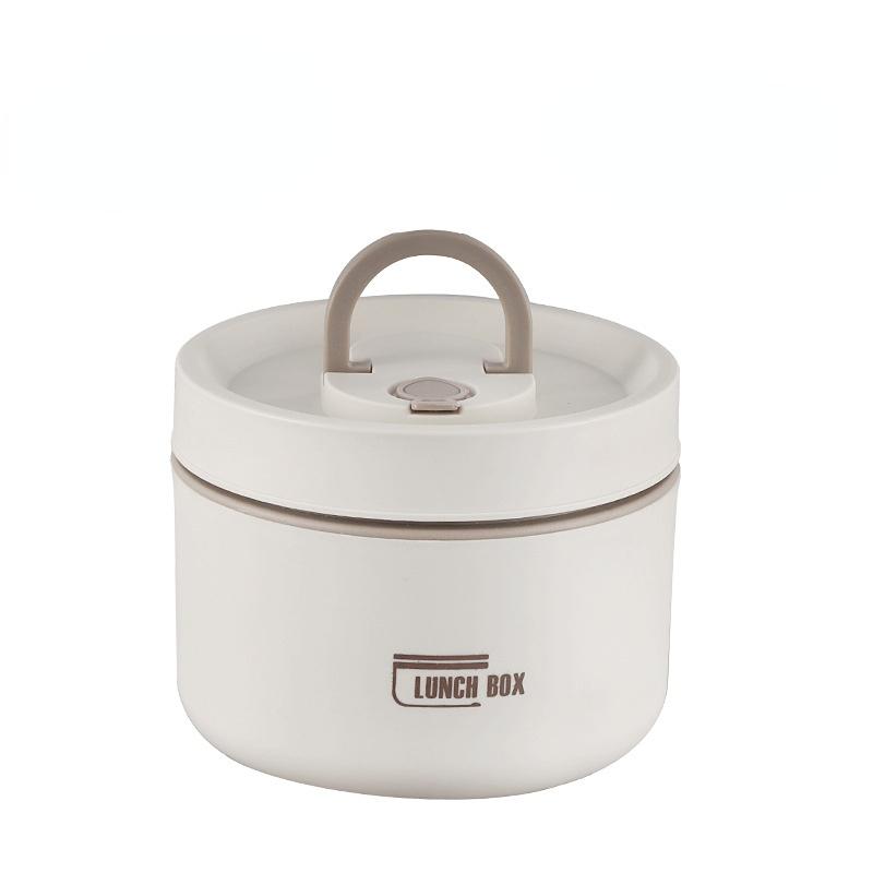 304 Stainless Steel Portable Thermos Insulated Lunch Box Leakproof Sealed Bucket Student Lunch Box Multi-layer Round Bento Box