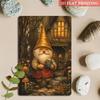 Tin Sign  Printing Vintage Halloween Gnome Holding Mug In Autumn Forest Design Metal Sign for Home Bar Pub Garage Wall Decor Ret