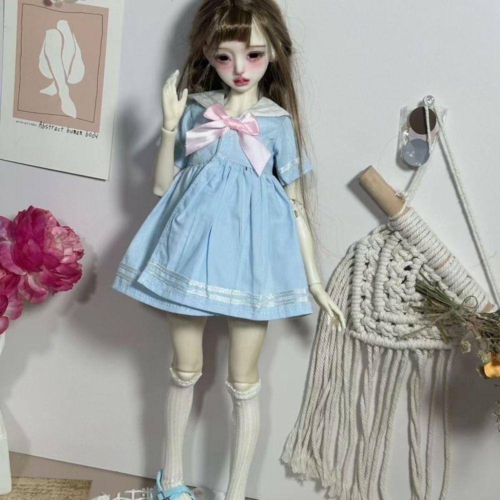Costum de Marinar pentru Păpușă Făcut Manual, Rochie de Colegiu pentru Păpușă de Modă pentru Păpuși BJD de 1/4 1/6 30/45cm