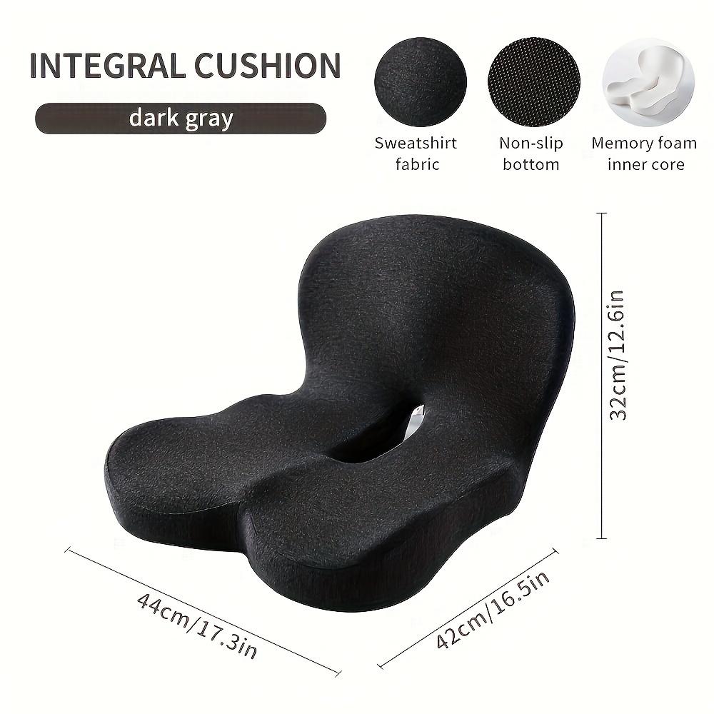 

Ergonomic Seat Cushion Hand Washable Cover Waist Support Comfort Seat Cushion for Back Sleepers Office Car Home Use Home Textile темно-серого