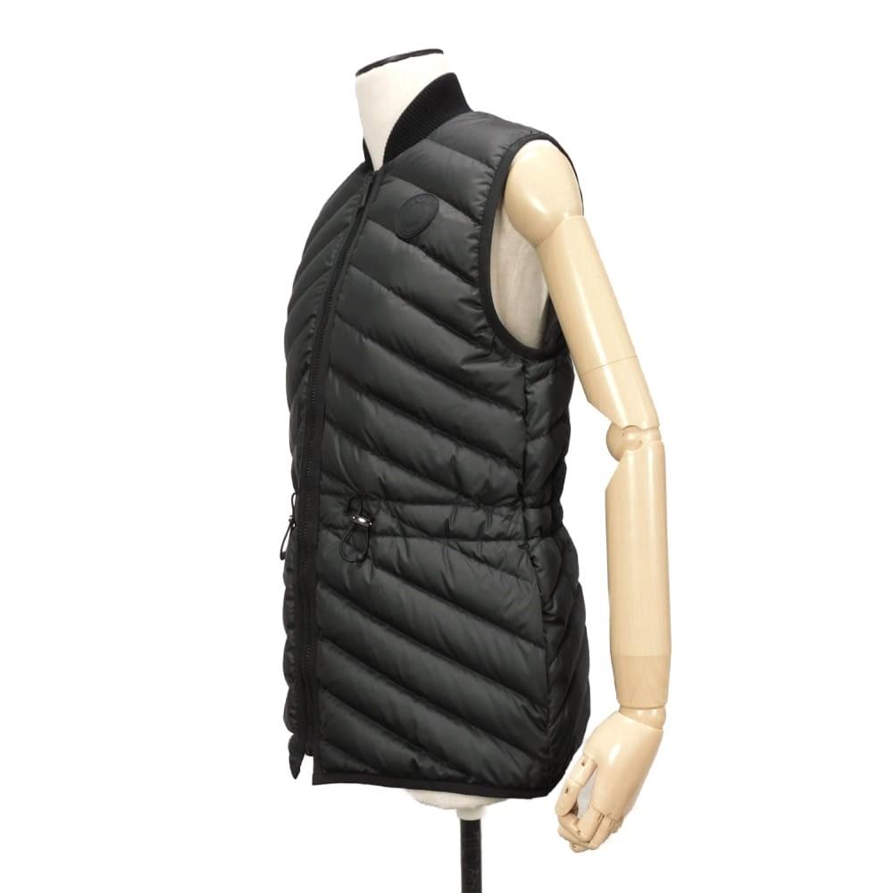 Used 9212 Crude Cell Quilted Gilet 3H0156DA 7865 34 Logo Silicone Drawcord Unused Serie Patch Black Women's from Japan