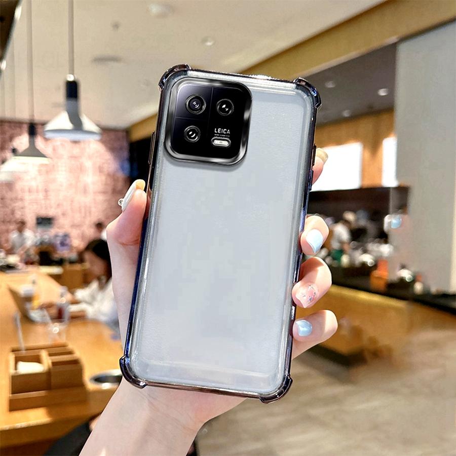 Airbag Shookproof Lens Case For Xiaomi Mi 11 Lite 5G 11i 12 12X 13 Pro 14 14T 15 Ultra 12T 13T 15T Plating Silicone Clear Cover
