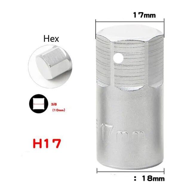 M16 H17 S8 S10 Oil Sump Drain Plug Socket Wrench 3/8'' Drive Auto Repairing Transmission Gearbox Screw Wrench Car Repair Tool
