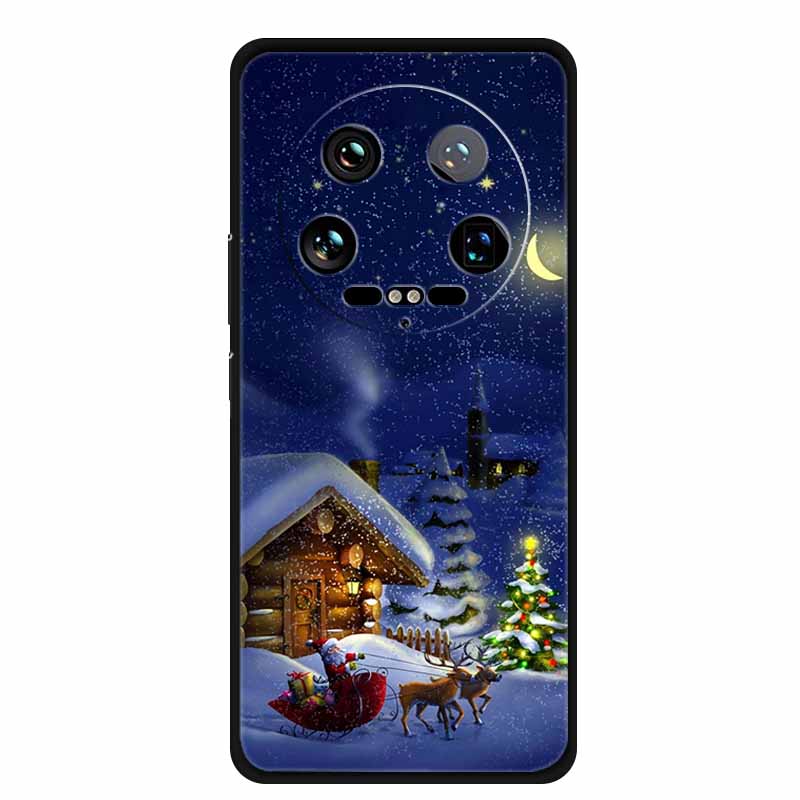 Christmas Phone Case For Xiaomi 14 Ultra Pro Case Soft Silicone Luxury Deer Cover for Xiaomi 13 Ultra Pro Back Coque Cases 14pro