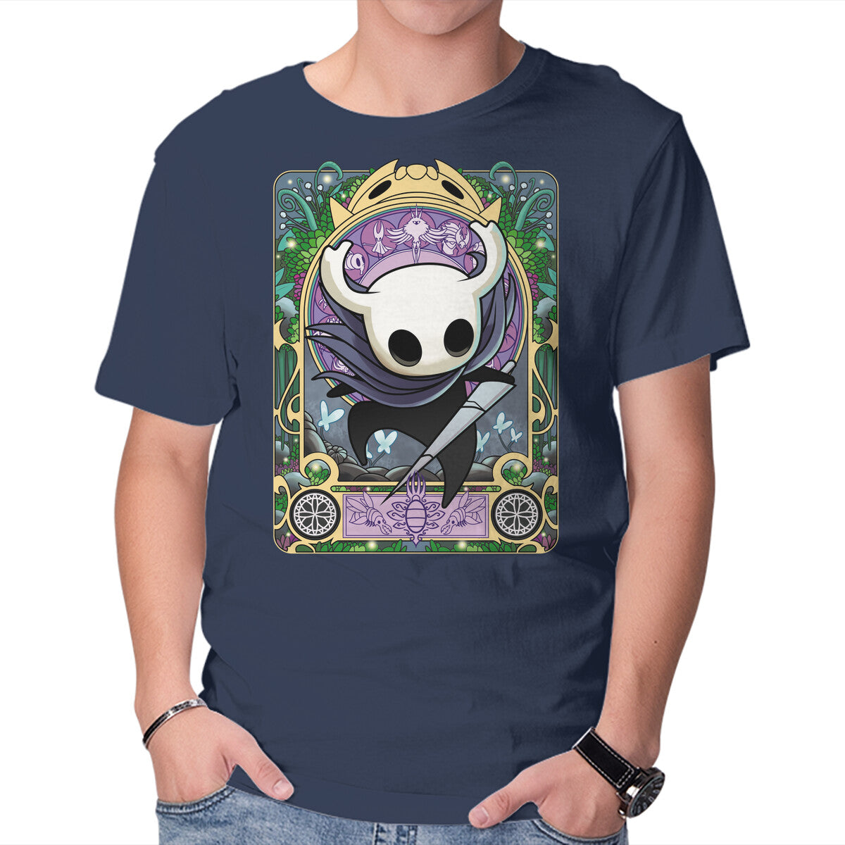 Unisex Crew Neck T-Shirt Nouveau Knight Graphic Short Sleeve Casual Tee XXL