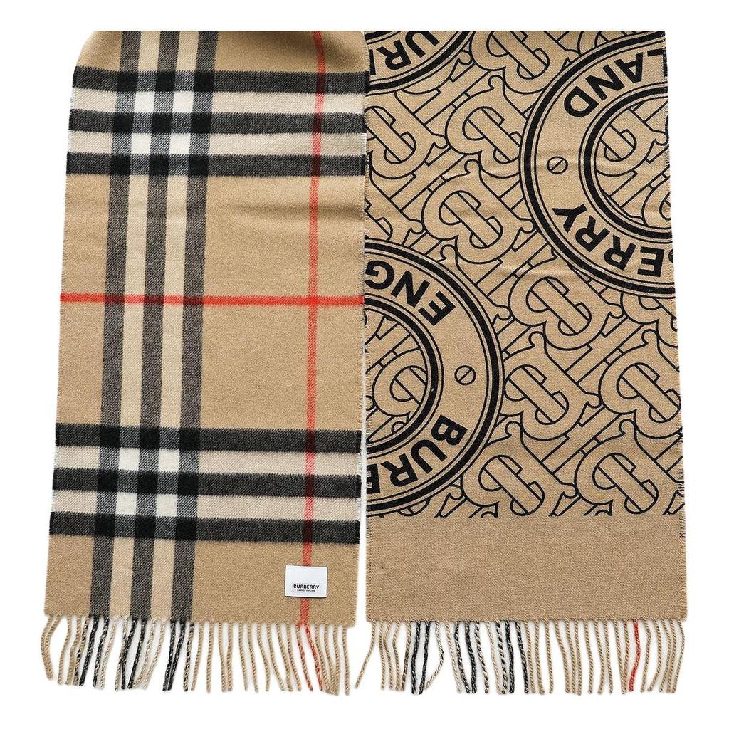 Burberry Checked Fringed Scarf Women's 80619911