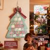 Yousheng 1/2Pcs Fabric Christmas Tree Advent Calendar with Pockets Handmade 24 Days Countdown To Xmas Wall Hanging Decoration Holiday Party Ornament