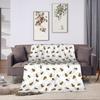 Bee in honeycomb and flowers Blankets Quality Soft Warm  Bedding Throws Winter Travel Couch Chair Sofa Bed Graphic Bedspread