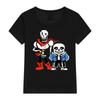 Undertale Sans and Papyrus T-Shirt Kids Clothing Crew Neck Top Casual Printed Graphic Short Sleeve Pixel Graphic Womens Y2K Top