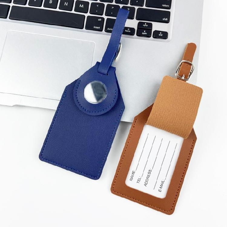 PU Baggage Backpack Tags Suitcase Luggage Tags Travel Suitcase Label with Strap