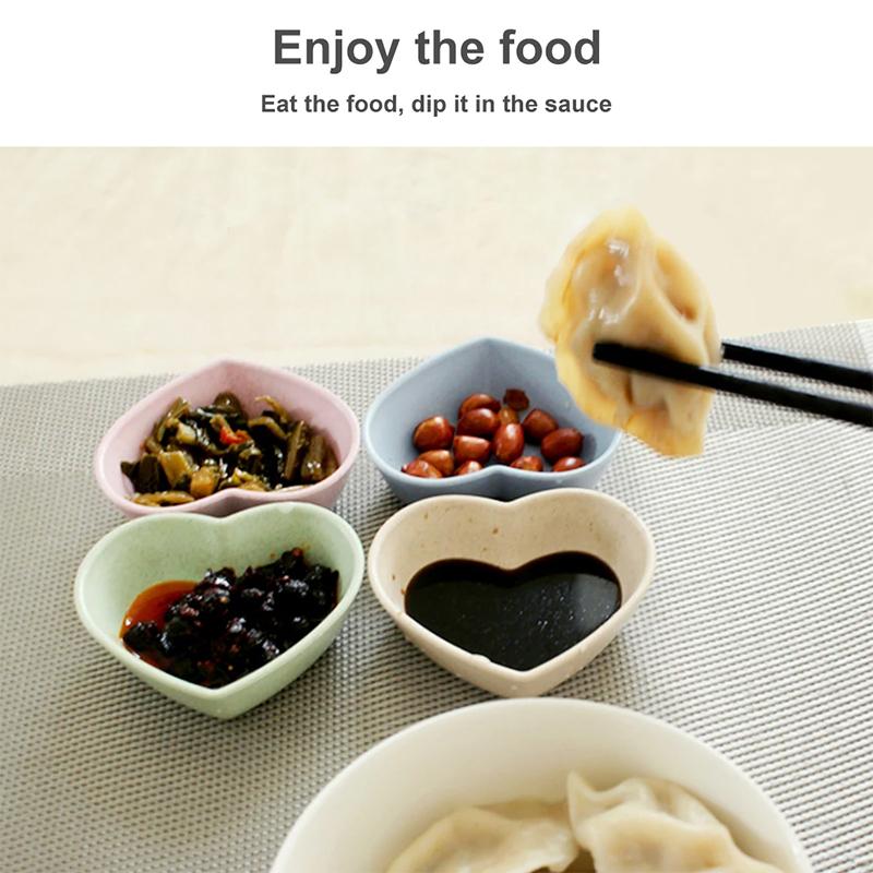 Tableware Bowl Heart Shape Lightweight Seasoning Bowl Food Sauce Dish Appetizer Plates For Kitchen Tools Kitchen Accessories