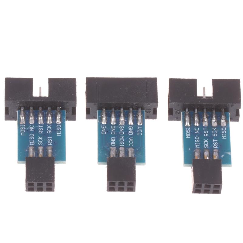 Javino 10Pin To 6Pin Convert To Standard Adapter Board For Atmel Stk500 Avrisp Usbasp Isp Interface Converter Avr
