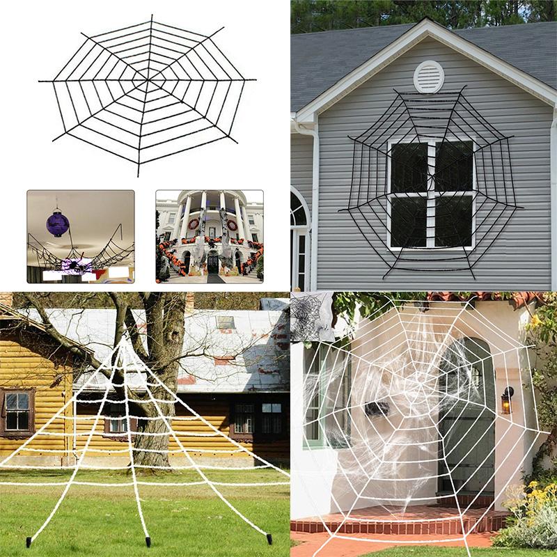 Horrible Halloween Spider Web Giant Stretchy Cobweb Party Stretchable Decoration