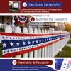 Patriotic Banner Decorative Streamer with Star Pattern for Outdoor and Indoor Festive Event Decoration Fourth of July Memorial Day Party Supplies