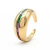 Luxenter Bright Metal Ring and Cubic Zirconia Alloy Finished In 18 Carat Yellow Gold - Prukah