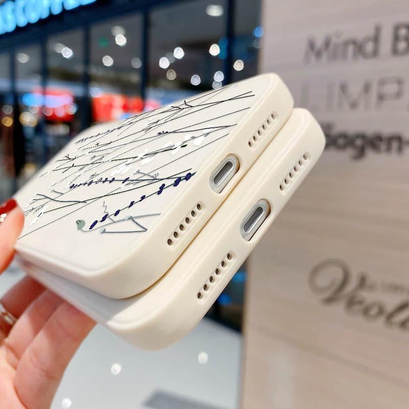 Camera Lens Protection for Samsung Galaxy A32 A51 A50 Redmi 9C Note9 iPhone 11 Case for iPhone 12 Pro Max 6S 7 8 Plus Cover Flower Pattern Phone Bag