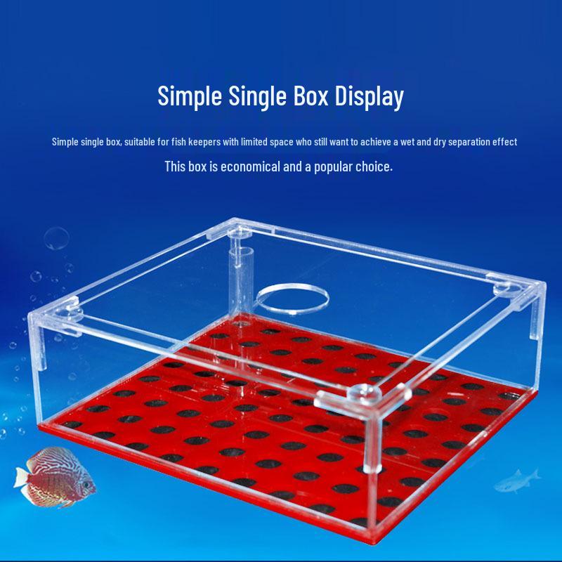 Fish Tank Drawer-Type Top Filter with Anti-Overflow Design and Wet-Dry Separation