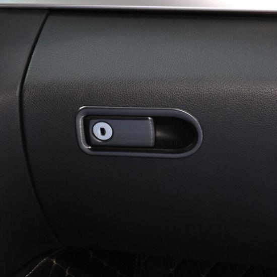 For Mercedes-Benz GLC 2016-21 Steel Black Co-Pilot Storage Box Handle Bowl Trim