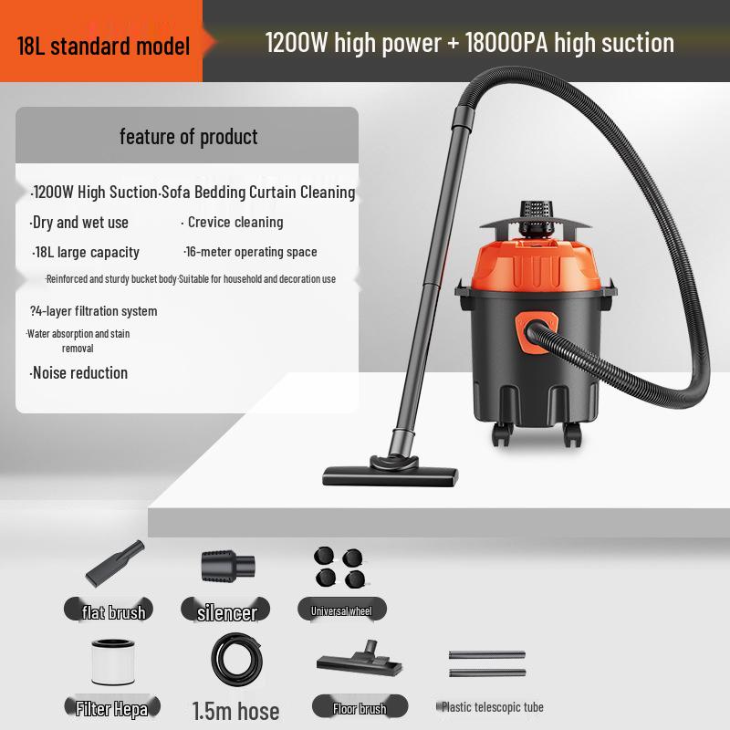 High-Suction Vacuum Cleaner for Home, Grout, and Car Cleaning