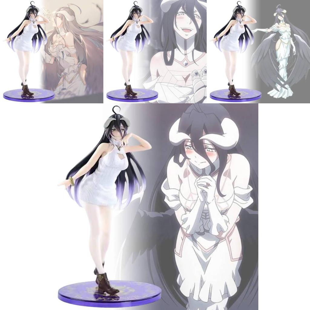 Elegant Overlord Albedo White Knitted Standing Model Figure Pvc Collectible Toy