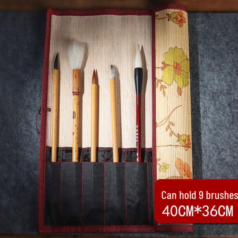 Ancient Style Bamboo Brush Pouch: Large Capacity, Multi-Specifications