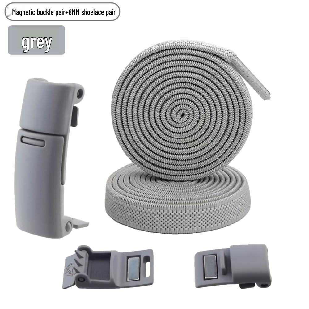 Colorful Magnetic No-Tie Elastic Shoelaces - Creative Metal Buckle Accessory