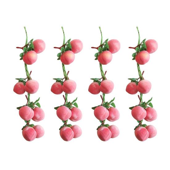 

4Pcs Artificial Fruit Vegetable Garland Wall Hanging Fake Banana Strawberry Pumpkin Tomato Cucumber Chili String Farmhouse Kitchen Decoration 4pcs N
