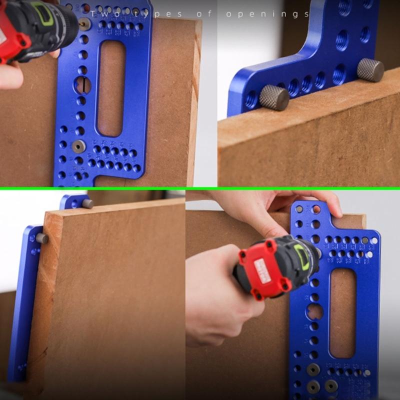 Adjustable Door Drawer Handle Knob Pull Drill Template Woodworking Tool for Carpenter Work Layout and Measuring Tools
