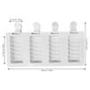 Ice Cream Mold Silicone 4 Slots Ice Cube Tray Heat-resistant Non-stick DIY Making Mould Bakeware