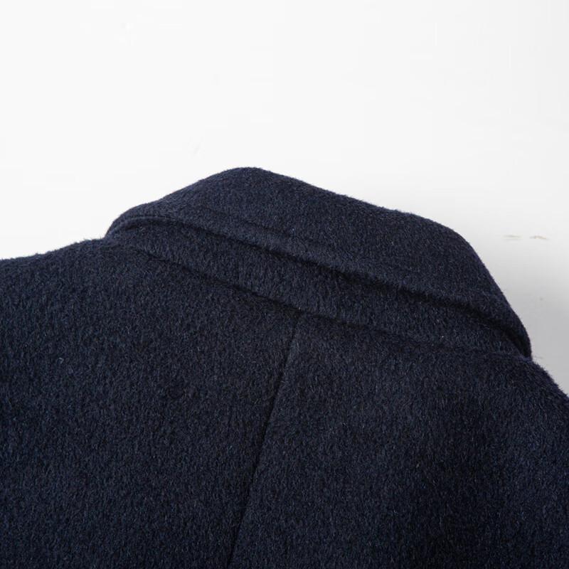 TUCANO Men's Wool Blend Notch Lapel Overcoat