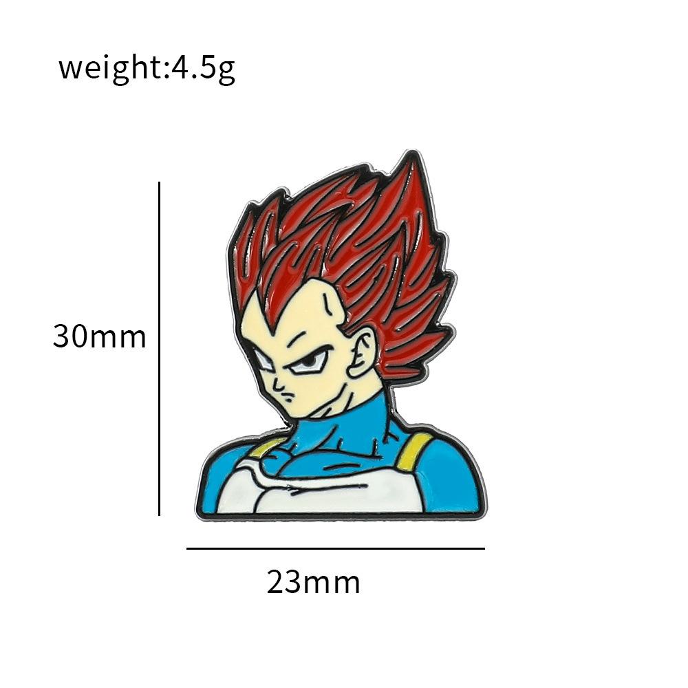 Dragon Ball Peripheral Japanese Cartoon Metal Brooch Pin Hat Clothing Alloy Paint Badge