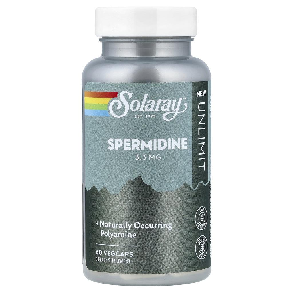 Solaray Unlimit, Spermidine, 3.3mg, Veggie Capsules 60 Tablets