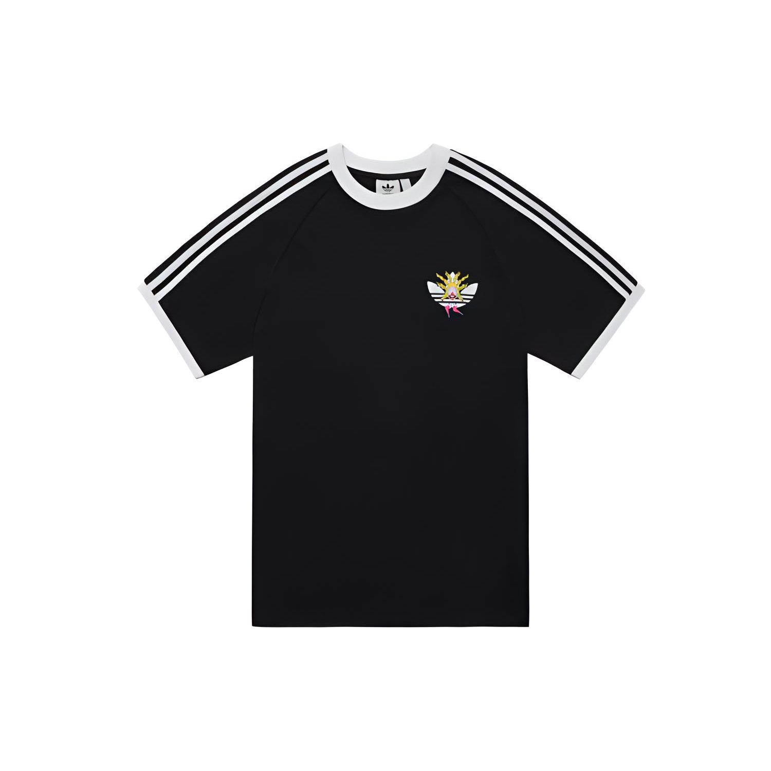 Adidas Originals Trefoil Tanaami Cali Cartoon Logo Футболка с коротким рукавом Мужские топы Черный DY6661 M